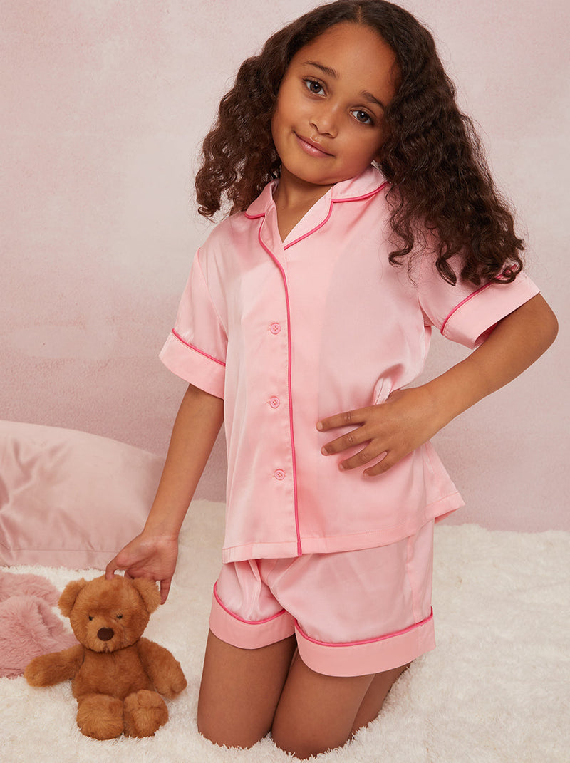 Girls Pyjama Short Set in Pink