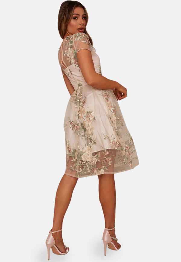 Chi Chi London Curve Floral Midi Dress, $99
