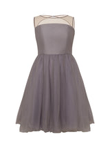Plus Size Sleeveless Tulle Midi Dress in Lilac