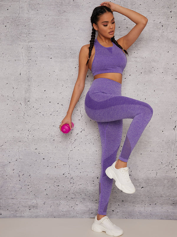 Contour Gym Leggings In Purple