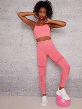 High Rise Eyelet Breathable Sport Leggings in Pink