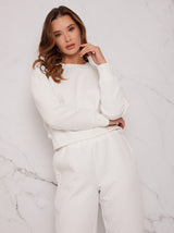 Quilted Loungewear Set in Cream