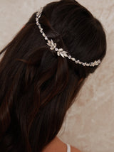 Gemstone Embellished Hair Piece in Silver