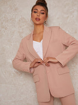 Tailored Oversized Blazer in Pink