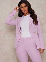 Oversized Tailored Blazer in Purple