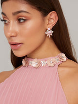 Pastel Gemstone Earrings in Pink