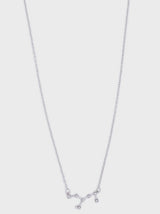 Diamante Detail Necklace in Silver Tone