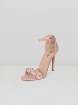 High Heels Flower Strappy Sandal in Pink